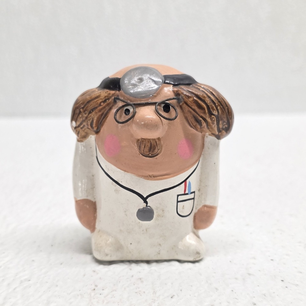 Enesco Vintage 1978 Ceramic Doctor Pencil Sharpener Quirky Silly Gift